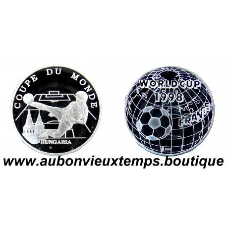 MEDAILLE MONETIFORME Argent 999‰ COUPE du MONDE 1998 FOOTBALL - FRANCE