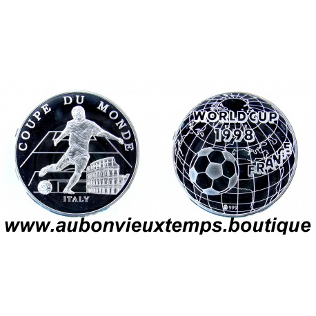MEDAILLE MONETIFORME Argent 999‰ COUPE du MONDE 1998 FOOTBALL - FRANCE