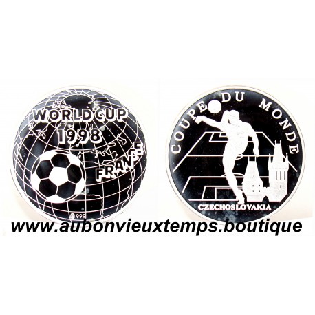 MEDAILLE ARGENT WORLD CUP 1998 - TCHECOSLOVAQUIE 