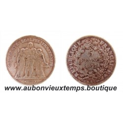 5 FRANCS 1877 A ARGENT HERCULE