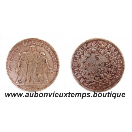 5 FRANCS 1877 A ARGENT HERCULE
