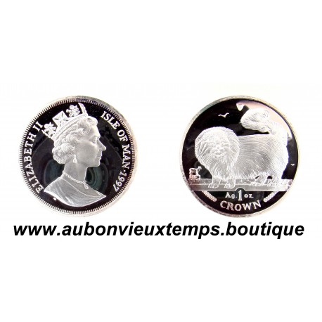 1 CROWN OZ Argent 999‰ 1997 ELIZABETH II - ISLE of MAN