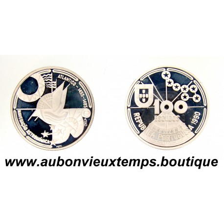 100 ESCUDOS Argent 925‰ 1990 NAVEGAÇÃO ASTRONÓMICA - PORTUGAL