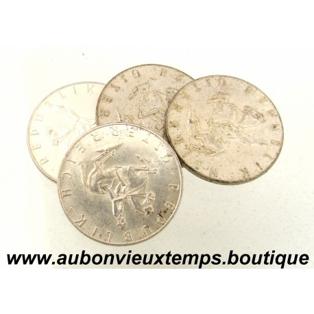 LOT 4 MONNAIES de 5 SCHILLING Argent 640 ‰ AUTRICHE