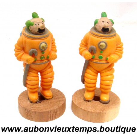 FIGURINES DUPONT et DUPOND COSMONAUTES 1994 - PUBLICITAIRE LU