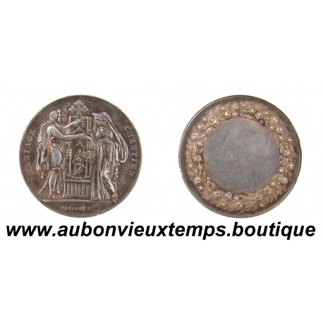 MEDAILLE Argent 950‰ ( Abeille ) ND MARIAGE CHRETIEN