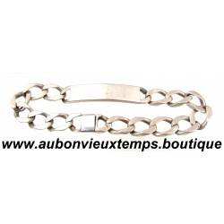 BRACELET GOURMETTE Argent 999 ‰ ( Poinçon MECAN )