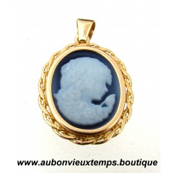 PENDENTIF OR 750 ‰ ( 18 Carats ) et CAMEE