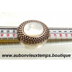 BAGUE Argent 925 ‰ ( Poinçon 925 ) avec PIERRE de LUNE