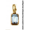 PENDENTIF OR 585 ‰ ( 14 Carats ) avec AIGUE MARINE