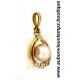 PENDENTIF OR 585 ‰ ( 14 Carats ) avec PERLE et ZIRCONIUM