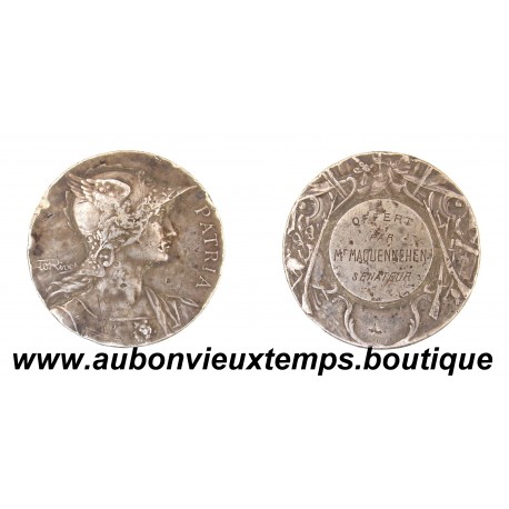 MEDAILLE Argent 1er Titre 950 ‰ ( Corne 1 ARGENT ) ND MARIANNE CASQUEE - PATRIA - Ao Rivet