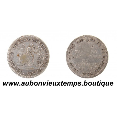 10 SOLS Argent 694 ‰ 1792 ( An IV ) LEFEVRE LESAGE et Cie - PARIS
