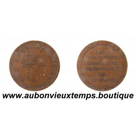 ESSAI 2 FRANCS ( Module de ) Bronze An 8 ( 1799 - 1800 ) LAVOISIER par GENGEMBRE