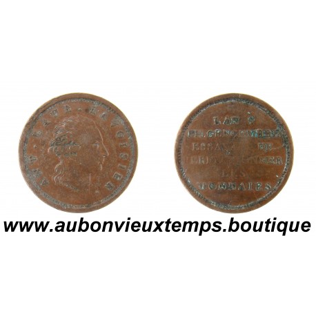 ESSAI 2 FRANCS ( Module de ) Bronze An 9 ( 1800 - 1801 ) LAVOISIER par GENGEMBRE