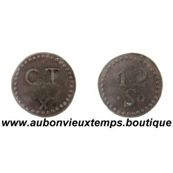 12 SOUS ( 60 CENTIMES ) Bronze ND ( 1820 ) C.T. - ANICHE