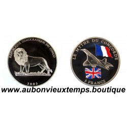 5 FRANCS 2003 Le MYTHE du CONCORDE - CONGO