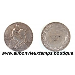 MEDAILLE Argent 1er Titre 950 ‰ ( Corne 1 ARGENT ) ND Sté de GEOGRAPHIE - ALPHEE DUBOIS 