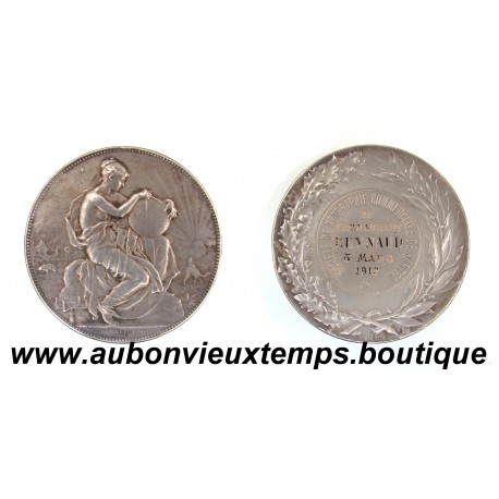 MEDAILLE Argent 1er Titre 950 ‰ ( Corne 1 ARGENT ) ND Sté de GEOGRAPHIE - ALPHEE DUBOIS 