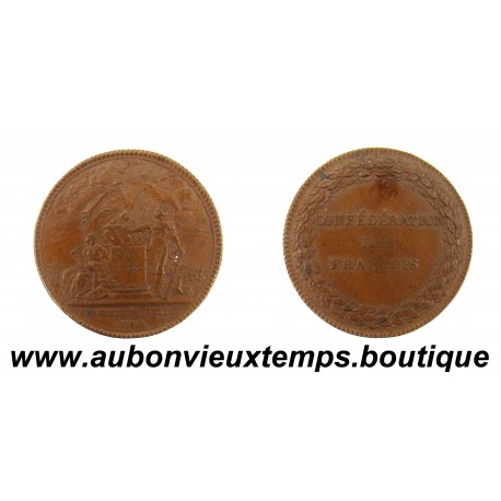 ESSAI CONFEDERATION des FRANCOIS Bronze 1790 PARIS