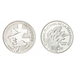 100 FRANCS Argent 900 ‰ BU 1993 JEAN MOULIN