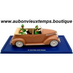 MOULINSART 1/43 FORD V8 DECAPOTABLE ( 1937 ) - SCEPTRE d'OTTOKAR 1947 Réf : 2118034 - En VOITURE TINTIN