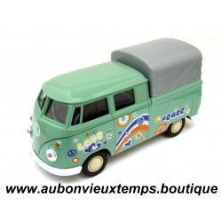 WELLY 1/38 VOLKSWAGEN TRANSPORTER T1 DOUBLE CABINE PICK-UP SOFT TOP 1963 Réf : 43603