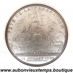 MEDAILLE Bronze plaquée Argent 1989 14 JUILLET 1790 - BICENTENAIRE de la REVOLUTION FRANCAISE