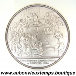 MEDAILLE Bronze plaquée Argent 1989 ABOLITION de l’ESCLAVAGE 4 FÉVRIER 1794 - BICENTENAIRE de la REVOLUTION FRANCAISE