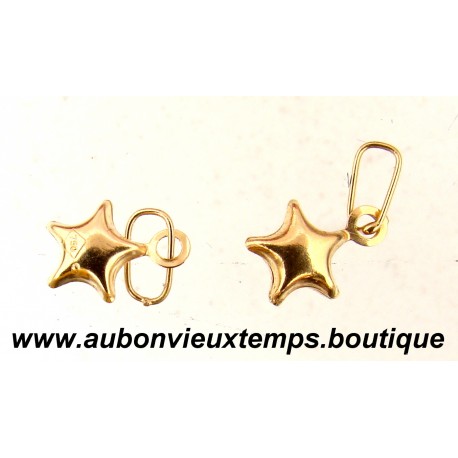 BOUCLES d'OREILLES OR 750 ‰ ( 18 Carats )