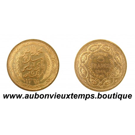 ESSAI 5 FRANCS Bronze-Aluminium 1946 PROTECTORAT FRANCAIS - TUNISIE