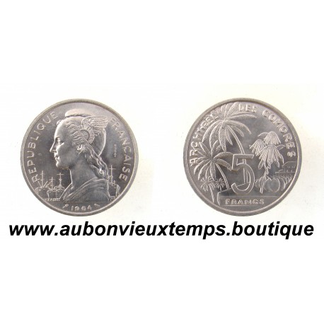 ESSAI 5 FRANCS Aluminium 1964 ARCHIPEL des COMORES