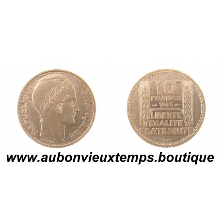 ESSAI 10 FRANCS Cupro-Nickel 1945 TURIN - GROSSE TETE et RAMEAUX LONGS