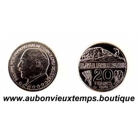 ESSAI 20 FRANCS Nickel 1941 PETAIN - Concours de BOUCHARD