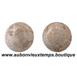 ECU Argent 1738 T LOUIS XV au BUSTE HABILLE dit “aux branches d'olivier” 