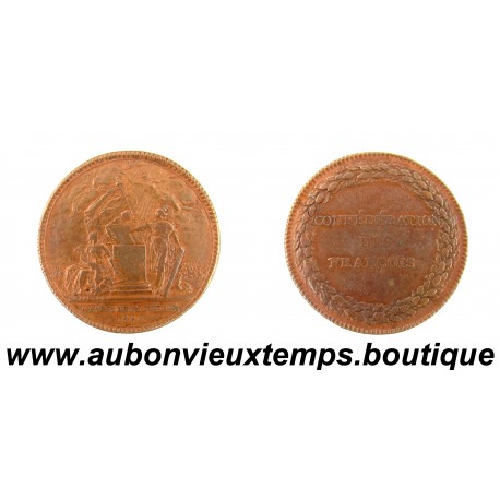 ESSAI Bronze 1790 CONFÉDÉRATION DES FRANÇOIS