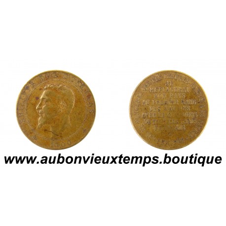 MODULE 10 CENTIMES 1900 - PHILIPPE DUC d'ORLEANS - Laiton