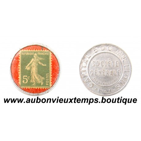 CAPITAL 500 MILLIONS ND ( 1920 - 1923 ) SOCIETE GENERALE - TIMBRE 5c SEMEUSE