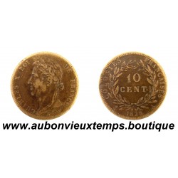 10 CENTIMES Bronze 1828 A CHARLES X - GUYANNE