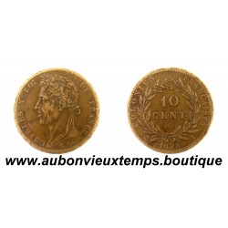 10 CENTIMES Bronze 1828 A CHARLES X - GUYANNE