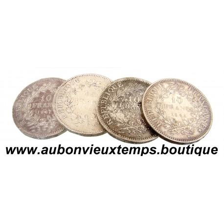 LOT 10 FRANCS Argent 900 ‰ HERCULE
