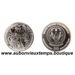 50 FRANCS ONCE Argent 999‰ 2009 ELEPHANT - RWANDA