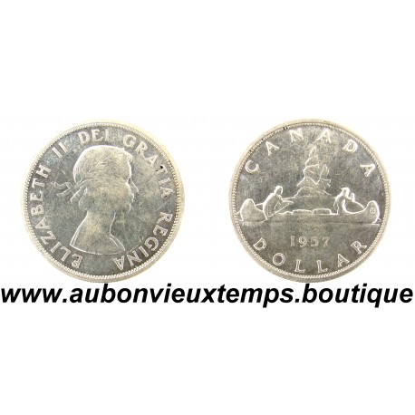 DOLLAR Argent 800‰ 1957 ELIZABETH II - CANADA
