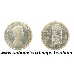 DOLLAR Argent 800‰ 1958 ELIZABETH II - BRITISH COLUMBIA - CANADA