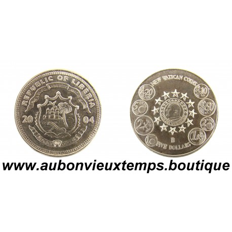 5 DOLLARS 2004 B NEW VATICAN COINS - LIBERIA