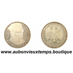 5 MARK Argent 625‰ 1977 J C. F. GAUSS - ALLEMAGNE