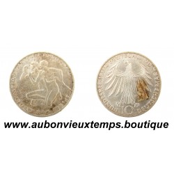10 MARK Argent 625‰ 1972 D XX OLYMPIADE MUNCHEN - ALLEMAGNE