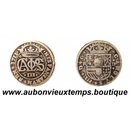2 REALES Argent 931‰ 1711 CAROLUS III - ESPAGNE