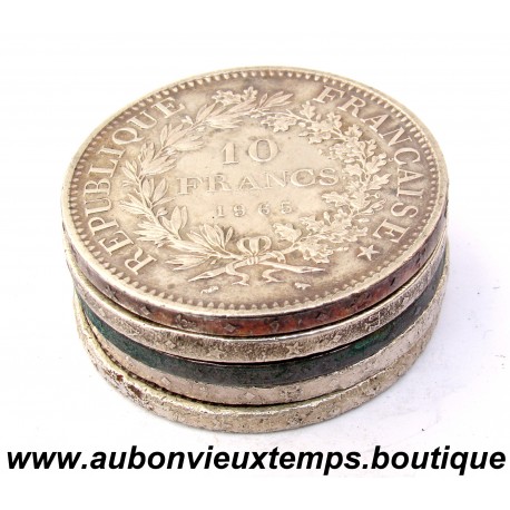 LOT 5 X 10 FRANCS Argent 900 ‰ HERCULE