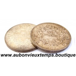 LOT 2 X 50 FRANCS Argent 900 ‰ HERCULE